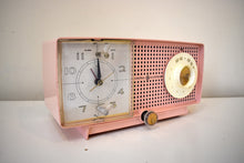 Charger l&#39;image dans la galerie, Bluetooth Ready To Go - Blossom Pink 1959 General Electric Model C437B AM Radio Works Great! Excellent Condition!