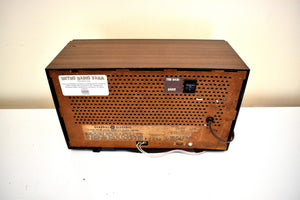 Bluetooth Ready To Go - Walnut Wood Grain Vintage 1965 GE Model T-250A AM FM Radio Dual Speaker! Sounds Great!