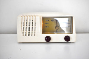 Bluetooth 対応 - クリーム アイボリー 1949 ゼネラル エレクトリック モデル 124 真空管ラジオ サウンドも見た目も素晴らしい。