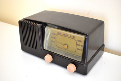 Mocha Brown Bakelite 1950 General Electric Model 400  Vacuum Tube Radio Terrific Sounding!