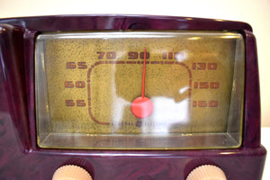 Purple Haze 1950 General Electric Model 400  Vacuum Tube Radio Hendrix Would Approve! Excellent Condition!