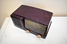 Load image into Gallery viewer, Purple Haze 1950 General Electric Model 400  Vacuum Tube Radio Hendrix Would Approve! Excellent Condition!