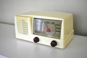 Bluetooth Ready To Go - Ivory White 1950 General Electric Model 401 AM Radio Excellent Condition Works Great!