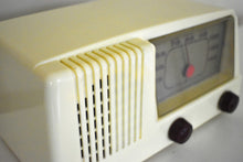 Load image into Gallery viewer, Bluetooth Ready To Go - Ivory White 1950 General Electric Model 401 AM Radio Excellent Condition Works Great!