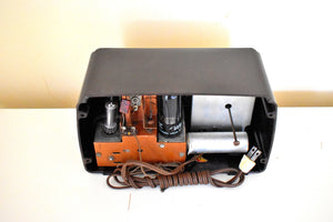 Sierra Brown Bakelite Art Deco Post War 1948 General Electric Model 50 Vacuum Tube AM Clock Radio First Clock Radio!