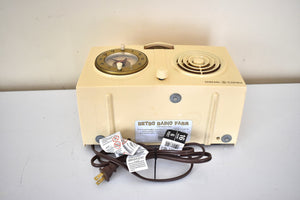 Bluetooth Ready To Go - Vanilla Ivory 1951 General Electric Model 511F Vacuum Tube AM Radio Beauty! Sounds Great!