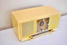 Load image into Gallery viewer, Bluetooth Ready To Go - Vanilla Ivory 1953 General Electric Model 547 AM Clock Radio Charm and Class Beautiful Sounding!