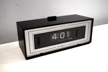 Load image into Gallery viewer, New Old Stock (NOS) - Glossy Black General Electric Flip Clock Model 8142-421 Chronotel - Did We Mention New Old Stock?