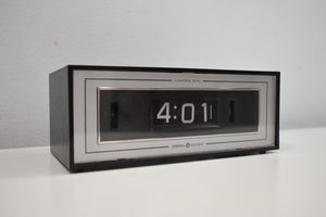 New Old Stock (NOS) - Glossy Black General Electric Flip Clock Model 8142-421 Chronotel - Did We Mention New Old Stock?