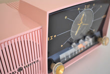 Charger l&#39;image dans la galerie, Smart Speaker Ready To Go - Princess Pink 1959 GE General Electric Model 913D AM Vacuum Tube Clock Radio Popular Model Solid Performer!