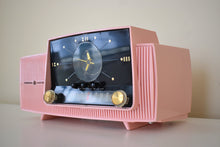 Load image into Gallery viewer, Bluetooth Ready To Go - Princess Pink 1959 GE General Electric Model 913D AM Vacuum Tube Clock Radio