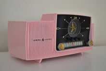 Charger l&#39;image dans la galerie, Bluetooth Ready To Go - Princess Pink 1959 GE General Electric Model 913D AM Vacuum Tube Clock Radio