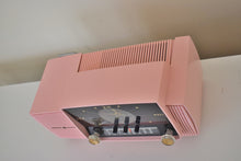 Load image into Gallery viewer, Bluetooth Ready To Go - Princess Pink 1959 GE General Electric Model 913D AM Vacuum Tube Clock Radio