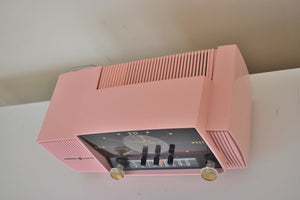 Bluetooth Ready To Go - Princess Pink 1959 GE General Electric Model 913D AM Vacuum Tube Clock Radio