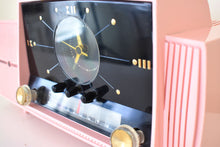 Load image into Gallery viewer, Bluetooth Ready To Go - Princess Pink 1959 GE General Electric Model 913D AM Vacuum Tube Clock Radio