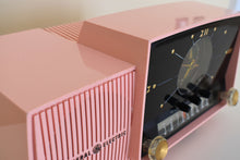 Load image into Gallery viewer, Bluetooth Ready To Go - Princess Pink 1959 GE General Electric Model 913D AM Vacuum Tube Clock Radio