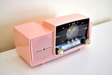 Load image into Gallery viewer, Princess Pink Mid Century 1958 General Electric Model 913D Vacuum Tube AM Clock Radio Beauty Sounds Fantastic Near Mint!