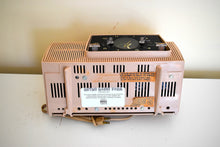 Load image into Gallery viewer, Beige Pink Mid Century 1958 General Electric Model 913D Vacuum Tube AM Clock Radio Beauty Sounds Fantastic!