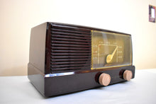 Load image into Gallery viewer, Smart Speaker Ready To Go - Caffe Brown 1950 General Electric Model 414 Vacuum Tube Radio Excellent Condition Great Sounding!