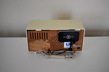 Load image into Gallery viewer, Bluetooth Ready To Go - Ivory Moderne 1959 GE General Electric Model C-403B AM Vacuum Tube Clock Radio