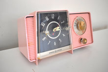 Load image into Gallery viewer, Bluetooth Ready To Go - Primrose Pink 1959 GE General Electric Model C-406B AM Vacuum Tube Clock Radio