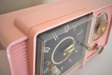 Load image into Gallery viewer, Bluetooth Ready To Go - Primrose Pink 1959 GE General Electric Model C-406B AM Vacuum Tube Clock Radio