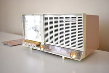 Load image into Gallery viewer, Rose Beige 1960 GE General Electric Model C-426A AM Vintage Radio with Original User Manual