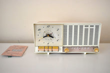 Load image into Gallery viewer, Rose Beige 1960 GE General Electric Model C-426A AM Vintage Radio with Original User Manual