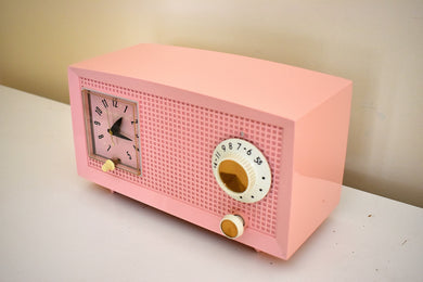 Chiffon Pink Vintage 1959 General Electric Model C-435A Vacuum Tube Radio Lovely Lady!