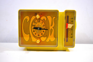 GROOVY Retro Solid State 1970's General Electric C3300A AM Clock Radio Alarm It's Dynamite!!