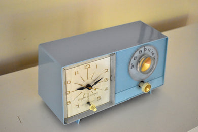 Powder Blue 1959 General Electric Model C-404B AM Vintage Radio Mid Century Retro Wonder!