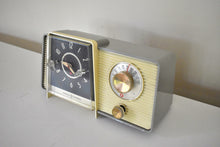 Charger l&#39;image dans la galerie, Bluetooth Ready To Go - Taupe Ivory 1958 General Electric Model C-405D Vacuum Tube AM Radio Mid Century Looker and Player!