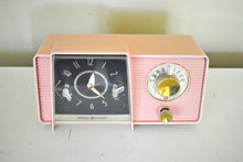 Load image into Gallery viewer, Chiffon Pink 1958 GE General Electric Model C-406A AM Vintage Radio Little Cutie in Excellent Plus Condition!