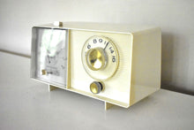 Load image into Gallery viewer, Bluetooth Ready To Go - Ivory White 1960 General Electric Model C410C AM Radio Excellent Condition Works Great!