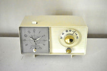 Load image into Gallery viewer, Bluetooth Ready To Go - Ivory White 1960 General Electric Model C410C AM Radio Excellent Condition Works Great!