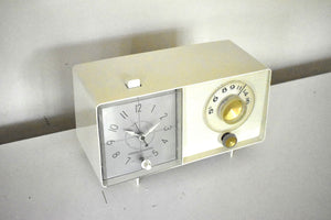 Bluetooth Ready To Go - Ivory White 1960 General Electric Model C410C AM Radio Excellent Condition Works Great!