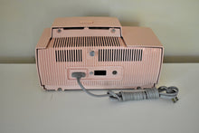 Load image into Gallery viewer, Princess Pink Mid Century 1959 General Electric Model C-416C Vacuum Tube AM Clock Radio Beauty Sounds Fantastic!