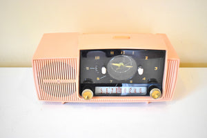 プリンセス ピンク ミッドセンチュリー 1959年ゼネラル・エレクトリックモデル C-416C 真空管AMクロックラジオ ビューティーサウンド 幻の人気モデル！