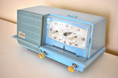 Cornflower Blue 1960 GE General Electric Model C-421A AM Vintage Radio Excellent Condition! Sounds Great!