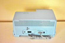 Load image into Gallery viewer, Cornflower Blue 1958 General Electric Model C421B Vacuum Tube AM Clock Radio Excellent+ Condition Sounds Great!