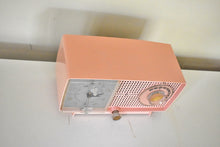 画像をギャラリービューアに読み込む, チェリーブロッサムピンク ヴィンテージ 1959年ゼネラル・エレクトリックモデル C437A 真空管 AM時計 ラジオ シュークリーム！