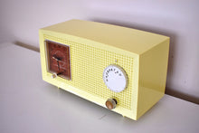 Load image into Gallery viewer, Daffodil Yellow Vintage 1959 General Electric Model C-435A Tube Radio Brighten Up Your Day!