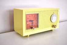 Load image into Gallery viewer, Daffodil Yellow Vintage 1959 General Electric Model C-435A Tube Radio Brighten Up Your Day!