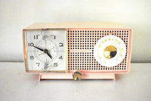 Load image into Gallery viewer, Bluetooth Ready To Go - Cherry Blossom Pink 1959 General Electric Model C437B AM Radio Works Great! Excellent Condition!