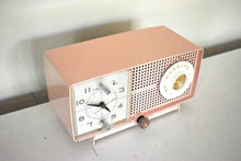 Load image into Gallery viewer, Bluetooth Ready To Go - Cherry Blossom Pink 1959 General Electric Model C437B AM Radio Works Great! Excellent Condition!