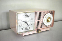 Charger l&#39;image dans la galerie, Bluetooth Ready To Go - Cherry Blossom Pink 1959 General Electric Model C437B AM Radio Works Great! Excellent Condition!