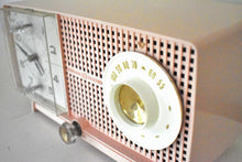 Load image into Gallery viewer, Bluetooth Ready To Go - Cherry Blossom Pink 1959 General Electric Model C437B AM Radio Works Great! Excellent Condition!