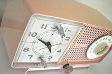 Load image into Gallery viewer, Bluetooth Ready To Go - Cherry Blossom Pink 1959 General Electric Model C437B AM Radio Works Great! Excellent Condition!