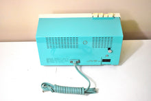 Load image into Gallery viewer, Seafoam Turquoise 1960 GE General Electric Model C-451A AM Vintage Radio Mid Century Bells and Whistles!