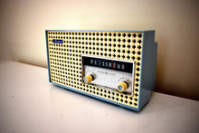 Load image into Gallery viewer, Bluetooth Ready To Go - Breezeway Blue 1960 General Electric Model T-165A Vacuum Tube Radio Sounds and Looks Great!